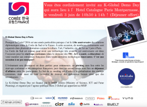 invitation K-Global 3 Juin Paris